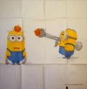 BF-267 Known Figures - 4-ply - Universal Studios 2015  - Minions - Handkerchief