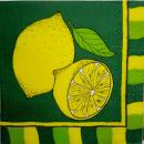 085 Lemons,  Oranges - 3 ply (grün)