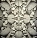 094 Muscheln - 3-lagig (blau) - Home Fashion