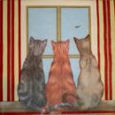 074 Cats - 3-ply (red) - Ambiente
