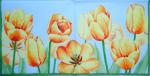 043 Tulips - 3-ply (grün/orange) - Ihr