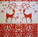 215 Hirsche - 3-lagig (rot) - Paper Design
