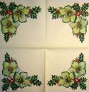 119 Christmas Flowers - 3-ply (cream) - MOLCA