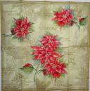 098 Christmas Flowers - 4-ply (beige) - Ihr - Handkerchief