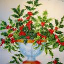 142 Christmas Flowers - 3-ply (cream) - Ihr