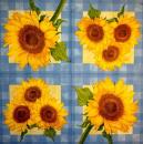 165 Sonnenblumen - 3-lagig (blau) - Ambiente