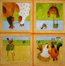 127 Rooster,  Hen - 3 ply (orange)  - Ihr