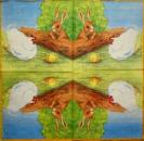 065 Rabbits:  natürlich - 3-ply - 35x35 cm