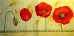 089 Anemonen, Mohn - 3-lagig (gelb) - Ambiente
