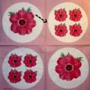 012 Anemones, Poppy (xxx) - 3-ply (pink - Spot !) - MOLCA
