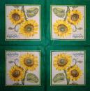 056 Sonnenblumen - 3-lagig (grün uni) - Herlitz