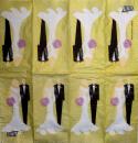 057 Wedding - 4-ply - ppd - Rock Scissor Paper - Handkerchief