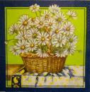 210 Daisies - 3-ply (blue)