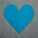 184 Heart / Hearts - 3-ply (gray blue) - Paper Design