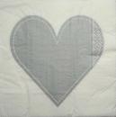 184 Heart / Hearts - 3-ply (weiß gray) - Paper Design