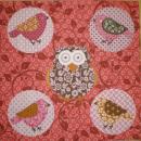029 Owls - 3-ply (red) - Avantgarde
