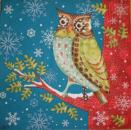 041 Owls - 3-ply (blue) - Paw