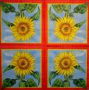 012 Sunflowers - 3-ply  (red)