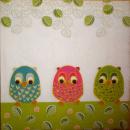 069 Owls - 3-ply (grün) - Ihr - CS