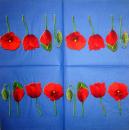 028 Anemonen, Mohn - 3-lagig(blau)