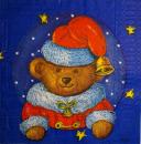 118 Bären Weihnachten - 3-lagig(blau) - Duni