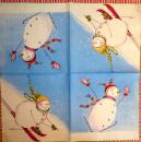 179 Schneemann - 3-lagig - Caspari - Debbie Taylor Kerman