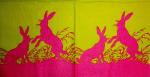 016 Rabbits:  natürlich - 3-ply (grün,rosa)