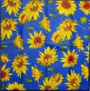 034 Sunflowers - 4-ply (blue) - Ihr - Handkerchief