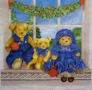 080 Bären Christmas - 3-ply (blue) - Ambiente