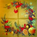 035 Christmas Flowers - 3-ply (gold) - Home Fashion - CS