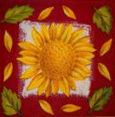 005 Sunflowers - 3 ply (red)