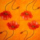 174 Anemonen, Mohn - 3-lagig(orange)