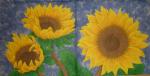 021 Sunflowers - 3-ply (blue)