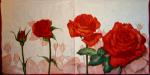 074 Roses - 3-ply (red) - Ambiente