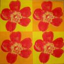 001 Anemonen, Mohn - 3-lagig (rot)