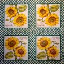 056 Sunflowers - 3-ply (checked) - Herlitz