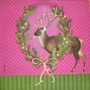 096 Deer - 3-ply (purple) - Pink Bug