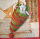 091 Snowman - 3-ply (red) - Ambiente