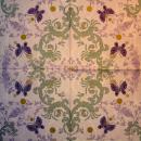 076 Schmetterlinge - 3 lagig (lila) - Home Fashion