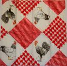 081 Rooster,  Hen - 4-ply - (red) - Ihr Handkerchief
