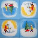 120 Schneemann - 3-lagig -1/1 (blau) - Ihr