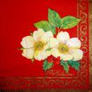 099 Christmas Flowers - 3-ply (red) - Stewo