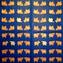 057 Pigs - 3-ply (blue)