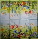 076 Tulips - 4-ply - (blau/grün) - Ihr - Handkerchief