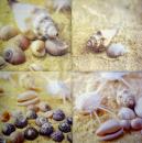 094 Muscheln - 3-lagig (blau) - Home Fashion