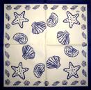 094 Muscheln - 3-lagig (blau) - Home Fashion