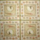 094 Muscheln - 3-lagig (blau) - Home Fashion