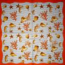 094 Muscheln - 3-lagig (blau) - Home Fashion