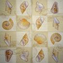 094 Muscheln - 3-lagig (blau) - Home Fashion