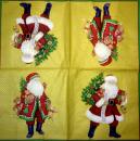NW-237 Santa - 3-ply (gold) - Caspari - Lynn Haney